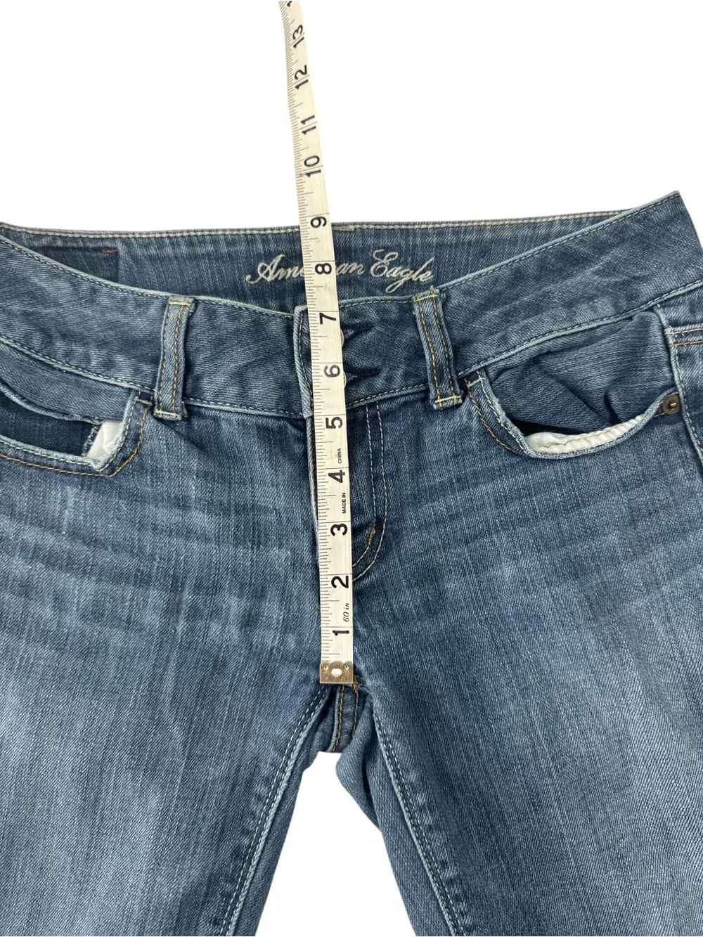 American Eagle Artist Bootcut Jeans Womens 4 Stretch Medium Wash Low Rise Y2K